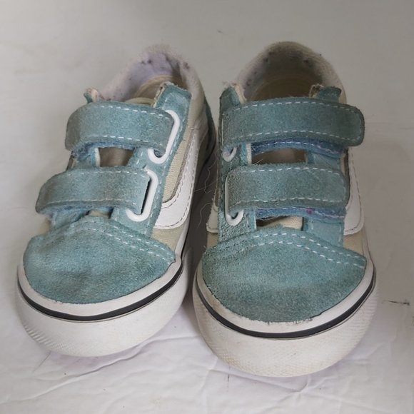 VANS | Toddler Girls Running Shoes Green White Size 5 - Picture 2 of 8